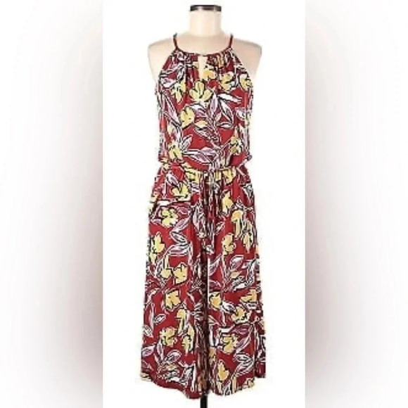 NWT Stitch fix Wisp Lottie jumpsuit wide leg floral rust size 8P